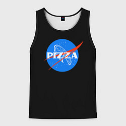 Майка-безрукавка мужская Пица мем бренд, цвет: 3D-черный