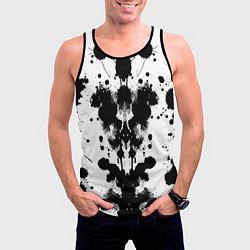 Майка-безрукавка мужская The psychedelic Rorschach test - ai art, цвет: 3D-черный — фото 2