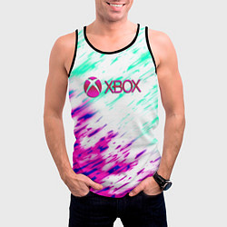 Майка-безрукавка мужская Xbox краски текстура игры, цвет: 3D-черный — фото 2