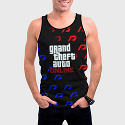 Майка-безрукавка мужская NFS x GTA pattern, цвет: 3D-черный — фото 2