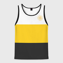 Мужская майка без рукавов За веру царя и святую триединую Русь КЦК желтый
