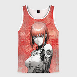 Мужская майка без рукавов Девушка-андроид с гетерохромией
