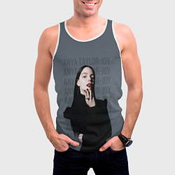 Майка-безрукавка мужская Actress - Anya Taylor Joy, цвет: 3D-белый — фото 2