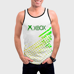 Майка-безрукавка мужская Xbox краски текстура геймер, цвет: 3D-черный — фото 2