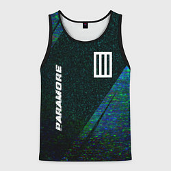 Майка-безрукавка мужская Paramore glitch blue, цвет: 3D-черный