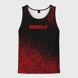 Мужская майка без рукавов Geely чёрно-красный напыление