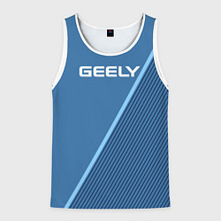 Мужская майка без рукавов Geely сине-голубой в полоску