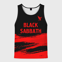Майка-безрукавка мужская Black Sabbath - red gradient посередине, цвет: 3D-черный