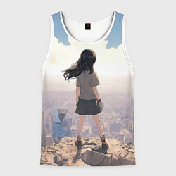 Мужская майка без рукавов Девушка аниме