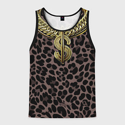 Мужская майка без рукавов Костюм богача с золотой цепью