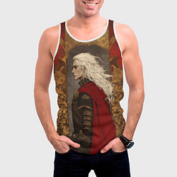 Майка-безрукавка мужская Дампир Алукард, цвет: 3D-белый — фото 2