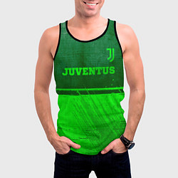 Майка-безрукавка мужская Juventus - green gradient посередине, цвет: 3D-черный — фото 2