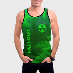 Майка-безрукавка мужская Fallout - green gradient вертикально, цвет: 3D-черный — фото 2