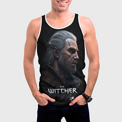 Майка-безрукавка мужская The Witcher poster, цвет: 3D-белый — фото 2