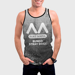 Майка-безрукавка мужская Bungo Stray Dogs - grey gradient, цвет: 3D-черный — фото 2