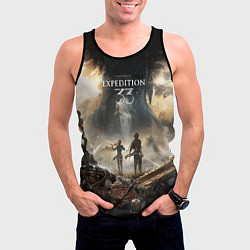 Майка-безрукавка мужская Герои Clair Obscur expedition 33, цвет: 3D-черный — фото 2