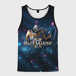 Мужская майка без рукавов Warhammer 40000 space marine 2 ультрамарин в броне