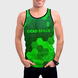 Майка-безрукавка мужская Dead Space - green gradient посередине, цвет: 3D-черный — фото 2