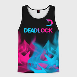 Майка-безрукавка мужская Deadlock - neon gradient посередине, цвет: 3D-черный