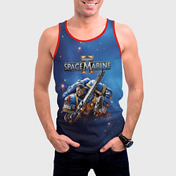 Майка-безрукавка мужская Captain Titus Warhammer 40000 space marine 2, цвет: 3D-красный — фото 2