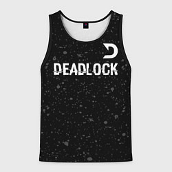Мужская майка без рукавов Deadlock glitch на темном фоне посередине