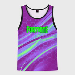 Мужская майка без рукавов Fortnite game neon hexagon