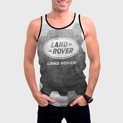 Майка-безрукавка мужская Land Rover - grey gradient, цвет: 3D-черный — фото 2