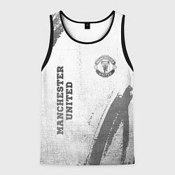 Мужская майка без рукавов Manchester United - white gradient вертикально