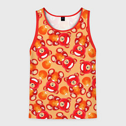 Майка-безрукавка мужская Медовые мишки, цвет: 3D-красный