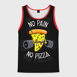 Мужская майка без рукавов No pain - no pizza