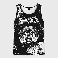 Мужская майка без рукавов Aerosmith рок пес