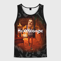 Мужская майка без рукавов Привет сосед у камина
