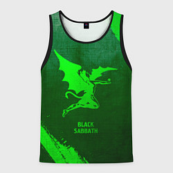 Майка-безрукавка мужская Black Sabbath - green gradient, цвет: 3D-черный