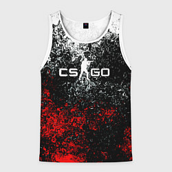 Майка-безрукавка мужская CSGO брызги красок, цвет: 3D-белый