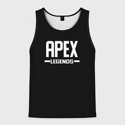 Майка-безрукавка мужская Apex legends logo white, цвет: 3D-черный