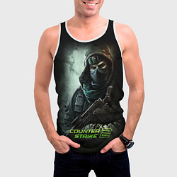 Майка-безрукавка мужская Counter strike 2 спецназ, цвет: 3D-белый — фото 2