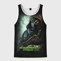 Майка-безрукавка мужская Counter strike 2 спецназ, цвет: 3D-белый