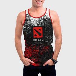 Майка-безрукавка мужская Dota 2 брызги красок, цвет: 3D-красный — фото 2