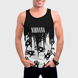 Майка-безрукавка мужская Nirvana rok hand, цвет: 3D-черный — фото 2