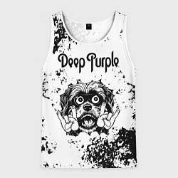 Мужская майка без рукавов Deep Purple - рок пес