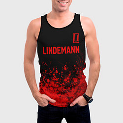Майка-безрукавка мужская Lindemann - red gradient посередине, цвет: 3D-черный — фото 2