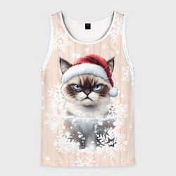 Мужская майка без рукавов Угрюмый кот