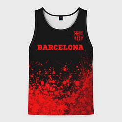 Майка-безрукавка мужская Barcelona - red gradient посередине, цвет: 3D-черный