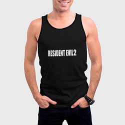 Майка-безрукавка мужская Resident Evil 2 logo, цвет: 3D-черный — фото 2
