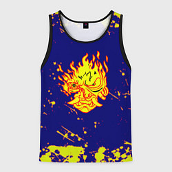 Майка-безрукавка мужская Cyberpunk краски брызги, цвет: 3D-черный