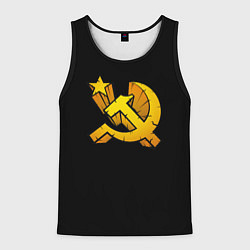 Мужская майка без рукавов СССР серп и молот лого