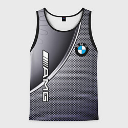 Майка-безрукавка мужская BMW metalic auto metal, цвет: 3D-черный