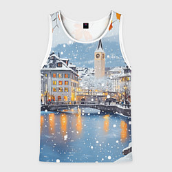 Мужская майка без рукавов Предновогодний Санкт-Петербург