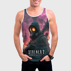 Майка-безрукавка мужская Stalker 2 радиоактивный фон, цвет: 3D-белый — фото 2