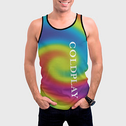 Майка-безрукавка мужская Coldplay moon music album, цвет: 3D-черный — фото 2